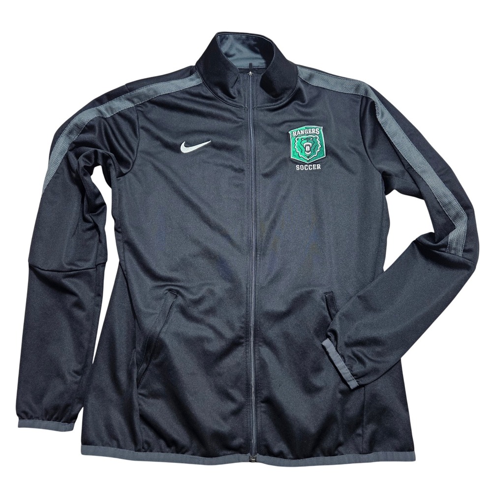 Nike Womens M Rangers Soccer Track Jacket Black Full Zip Mock Neck UW-PArkside